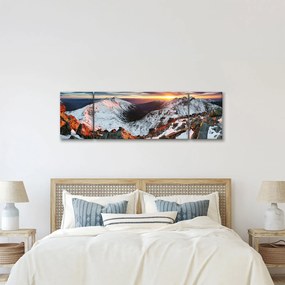 Obraz - Zimowa panorama górska (170x50 cm)