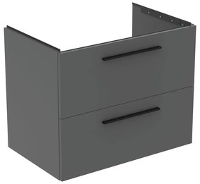 Szara wisząca szafka pod umywalkę 80x63 cm i.Life B – Ideal Standard