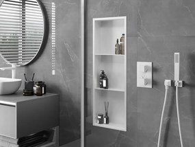 Mexen X-Wall-R półka wnękowa z kołnierzem i półką 90 x 30 cm, biała - 1920903010S