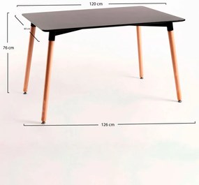 Prostoktny stó wieowy 120 x 80 cm