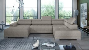 Narożnik CAMPO XL z elektryczną regulacją siedziska Prawostronny w tkaninie MEMPHIS 05 WERSAL