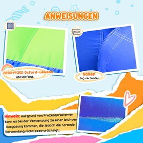 Outsunny Zamek Bawialnia Nadmuchiwany z Zjeżdżalnią Basenem i Strefą Skakania dla 3 Dzieci Wielofunkcyjny | Aosom PL