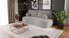 Masseno Sofa ROTONDO z funkcją spania i pojemnikiem na pościel, Rozkładana sofa - Szary, ANTHOLOGY 15