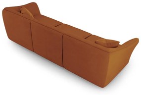 Ceglasta sofa z materiału bouclé 292 cm Tokyo – Cosmopolitan Design