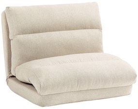 HOMCOM Składany Fotel z Funkcją Łóżka, Regulowana Opierającą się, do 120kg, 70 x 41 x 56 cm, Beżowy