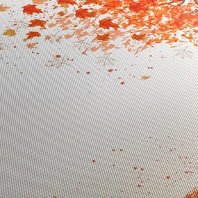 Obraz - Drzewo na wietrze (z zegarem) (90x30 cm)