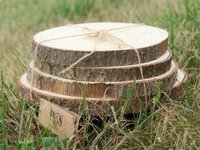 Drewniane podkładki pod talerze NATURAL, zestaw 4 sztuk
