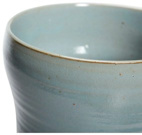 Zestaw 2 niebieskich ceramicznych doniczek Hübsch Tina