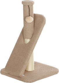 PawHut Drapak z deską do drapania, piłką do zabawy, strukturą z nopami/sizalem, 54 cm, Jasnobrązowy