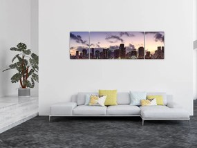 Obraz metropolii z drapaczami chmur (170x50 cm)