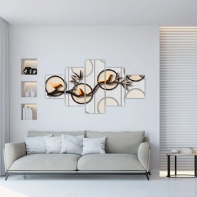 Malarstwo artystyczne - Ptaki na gałęzi (125x70 cm)