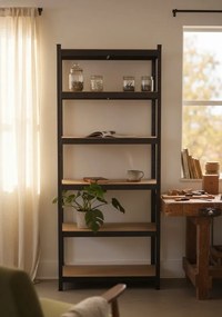 Czarny regał magazynowy 875 kg E4-B47