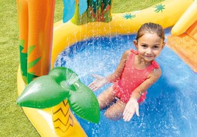 Dmuchany basen dziecięcy Intex 444 - wodny plac zabaw ze zjeżdżalnią i dinozaurem