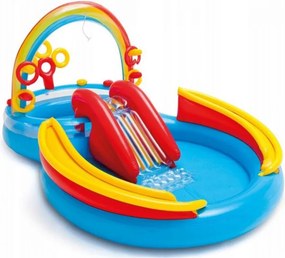 Dmuchany basen dziecięcy Intex 453 - wodny plac zabaw ze zjeżdżalnią i fontanną