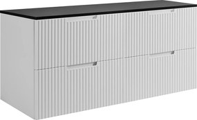 Szafka łazienkowa, biało-czarna, 160 (2 x 80) x 58,6 x 46 cm