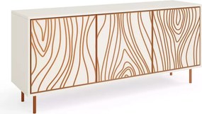 Komoda Teofil – nowoczesna komoda do salonu z laminowanym drewnem i metalowymi detalami