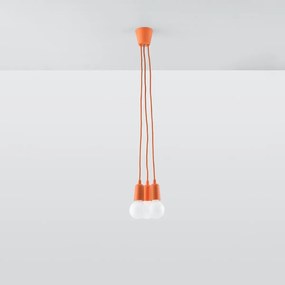 Lampa wisząca DIEGO 3 pomarańczowa SOLLUX  LIGHTING