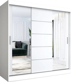 Biała szafa przesuwna z lustrem 200 cm Z7-E18