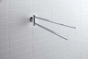 Duravit D-Code wieszak na ręczniki Chrom - obrotowy z 2 uchwytami