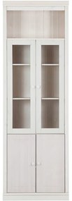 Biała witryna z litego drewna sosnowego 74x223 cm Anita – Støraa