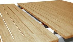 Doppler EXPERT WOOD - ogrodowy rozkładany aluminiowy stół 150/210 x 90 x 75 cm - Towar z drobną wadą (N593)