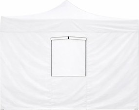 Markiza boczna 2x2m, biała, wodoodporna, z oknem wymiennym do altany składanej
