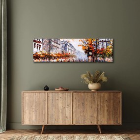 Obraz - Życie w mieście (170x50 cm)