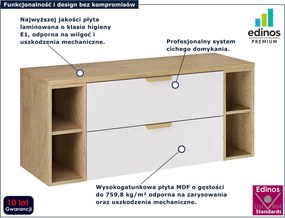 Biała wisząca szafka pod umywalkę z szufladami Z4-A74