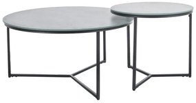 Zestaw 2 stolików kawowych w dekorze marmur PALERMO II szary
