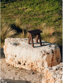 Ciemnobrązowe drewniane krzesło ogrodowe Navo – noo.ma