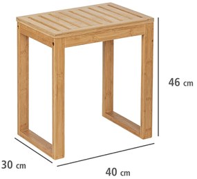 Taboret łazienkowy BAMBUSA, bambusowy, WENKO
