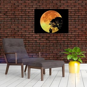 Obraz na szkle - cienie w świetle księżyca (70x50 cm)