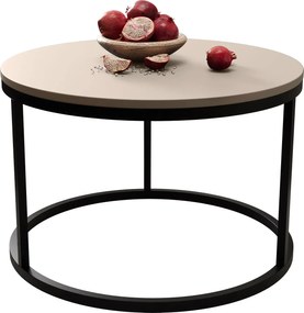 Kaszmirowy nowoczesny okrągły stolik kawowy do salonu S4-A50