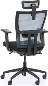 Krzesło biurowe AM, czarny/niebieski