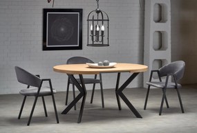 Krzesło tapicerowane K473 VELVET szare HALMAR