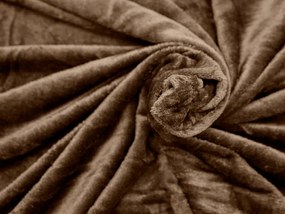 Koc z mikrofibry VIOLET 150x200 cm ciemnobrązowy