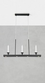 Czarna metalowa lampa wisząca LED ze ściemniaczem Dining – Markslöjd