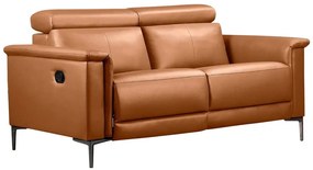 Brązowa sofa z imitacji skóry 160 cm Lund – Støraa