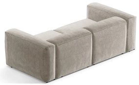 Beżowa sztruksowa sofa 224 cm Bergano – Cosmopolitan Design