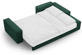 Zielony rozkładany narożnik (prawostronny) Jodie – Micadoni Home