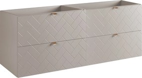 Meble łazienkowe, Kaszmir, 160 x 57 x 46 cm, złote uchwyty