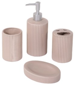Zestaw ceramicznych akcesoriów łazienkowych, 4 elementy