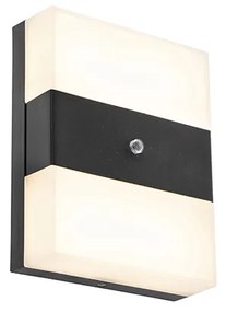 Zewnetrzna Lampa ścienna zewnętrzna czarna IP44 w tym LED z czujnikiem zmierzchu - Dualy Nowoczesny Oswietlenie zewnetrzne