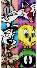 Ręcznik kąpielowy Looney Tunes Grupa, 70 x 140 cm