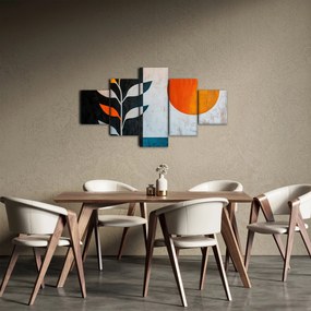 Obraz - Abstrakcja rośliny i słońca (125x70 cm)