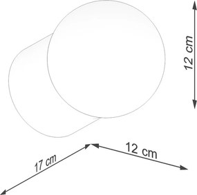 Biało-naturalny kinkiet ø 12 cm Surtur – Sollux