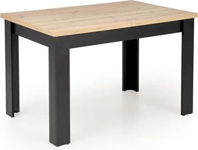 Klasyczny stół rozkładany dąb artisan + czarny K7-E79
