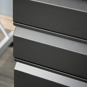 Vinsetto Rollcontainer Biurowy z 3 Szufladami Czarny 39x48x60cm Przechowywanie Dokumentów | Aosom PL