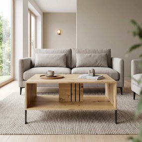 Ława VALOZA 100 cm Stolik Kawowy do Salonu, Dąb artisan