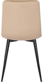 Zestaw Stół Okrągły Rozkładany HARRY 102-142 cm Dąb Artisan/Czarny i 6 Krzeseł Tapicerowanych PERU Beżowych